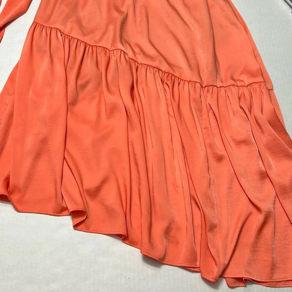 BCBGMaxAzria Keli One Shoulder Asymmetrical Maxi Womens Dress Size Small - Picture 8 of 14